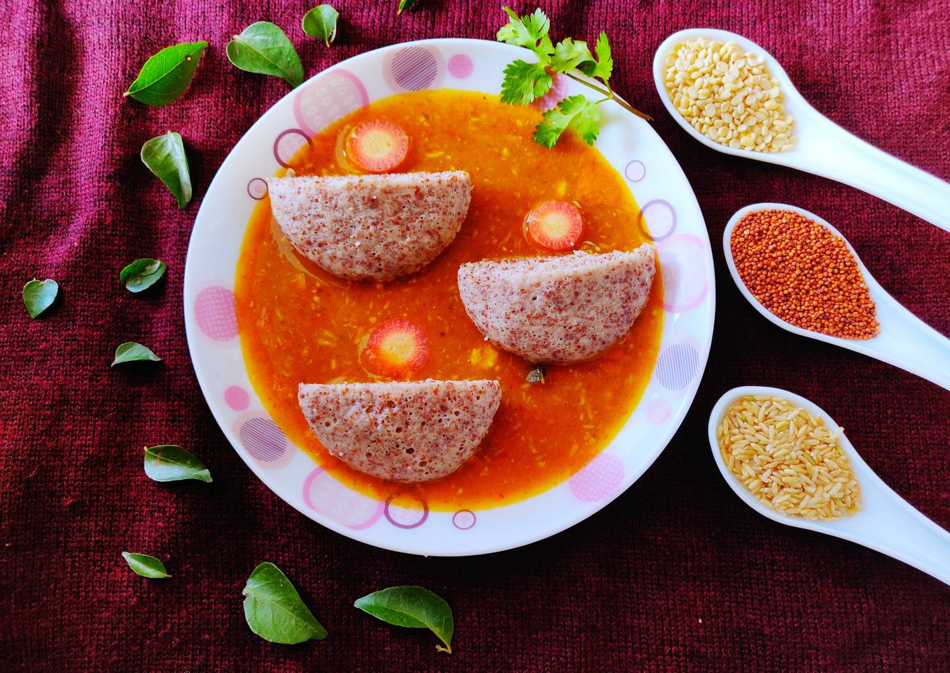 Healthy ragi (finger millet) idli