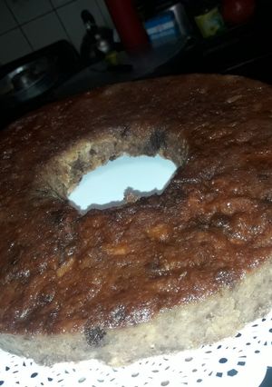 Una foto de Budín de pan con sobras de brownie o bizcochuelo