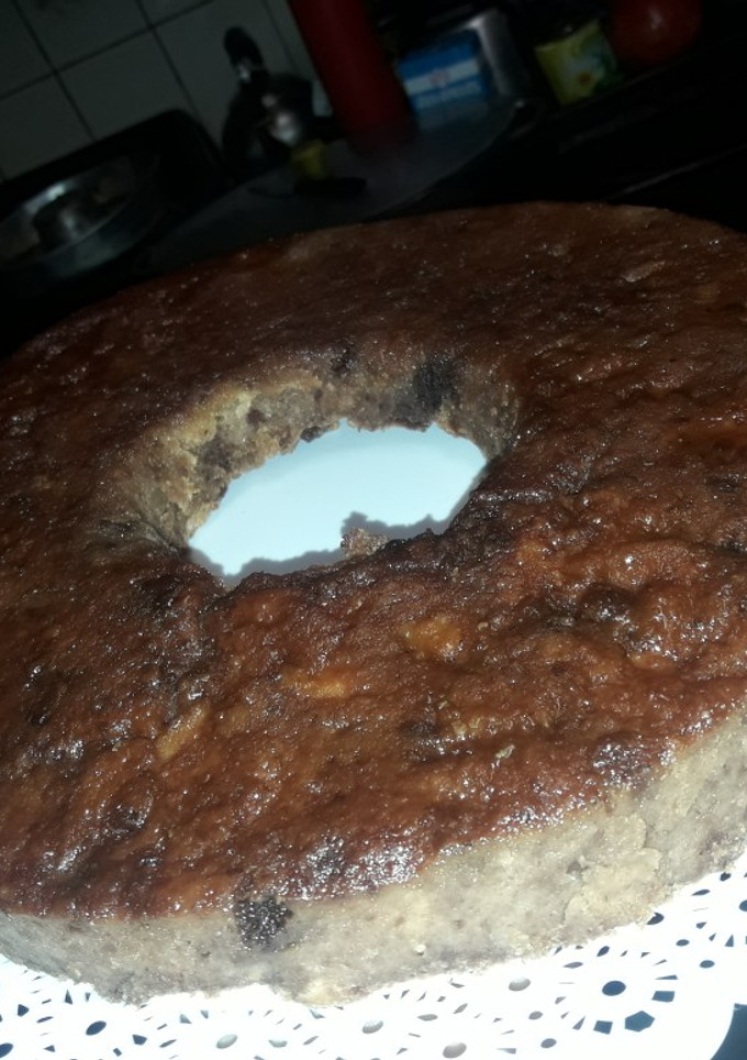 Una foto de Budín de pan con sobras de brownie o bizcochuelo