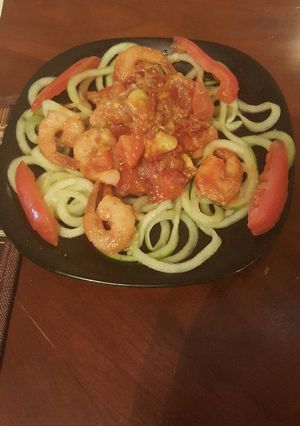 A picture of Deconstructed fresh shrimp cocktail.