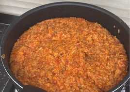 Orez cu carne tocată