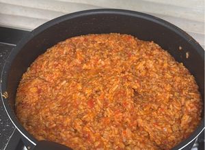 O poză a rețetei Orez cu carne tocată.