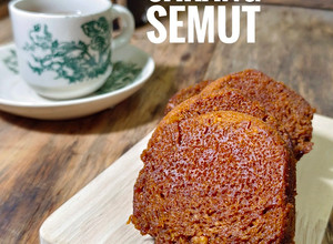 Gambar Kek Sarang Semut versi kukus sukatan cawan