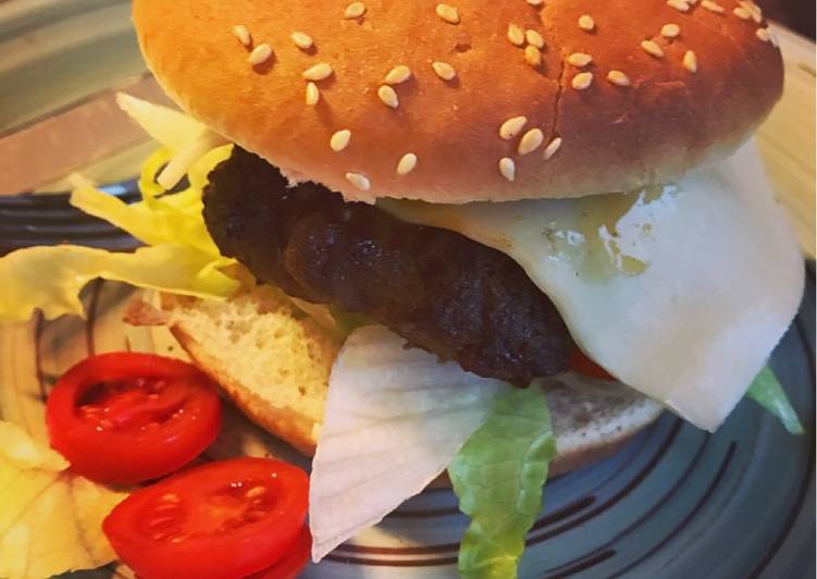 Hamburger mit extra dicken Burger Patties 🍔