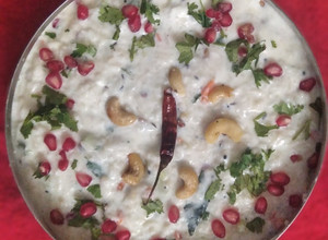 A picture of South Indian Style Curd Rice.