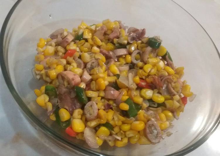 Resep Cumi asin jagung cabe ijo Lezat
