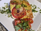 Pastel de zucchini y pollo