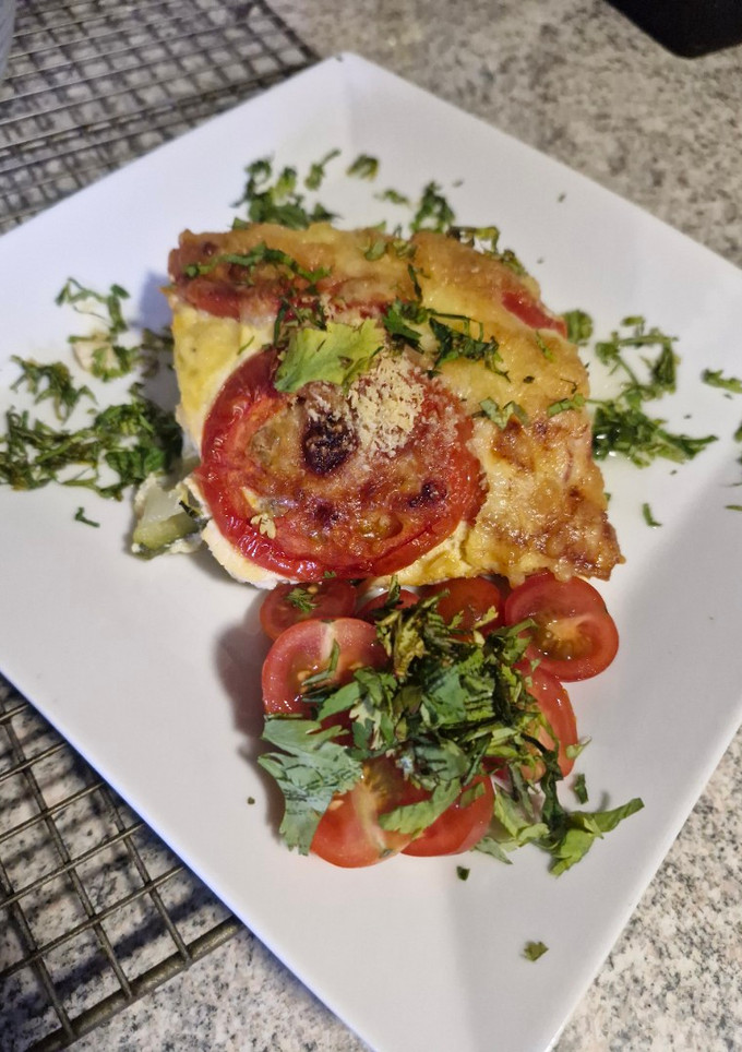 Una foto de Pastel de zucchini y pollo