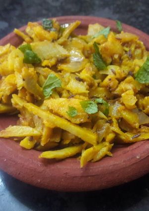 A picture of Punjabi Style Spicy Arbi Sabji.