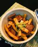 Dừa kho cốt lết chay