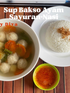 Foto resep Sup Bakso Ayam Sayuran