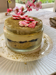 Foto resep Matcha Grape Cheese Cream Dream Jar (Dessert Box Tanpa Terigu)