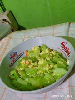 Foto resep Tumis timun telur
