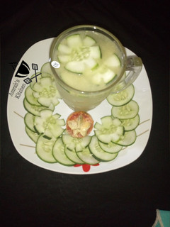 A picture of Agwaluma and cucumber juice.