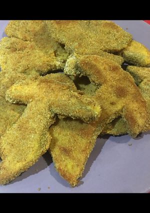 A picture of Breaded Porcini Mushrooms Cutlet-Style.