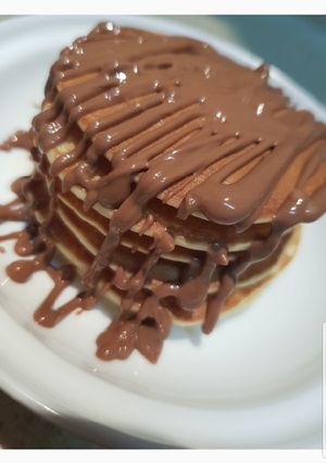 صورة لوصفة بان كيك بطريقة سهلة ولذيذة 😋👌