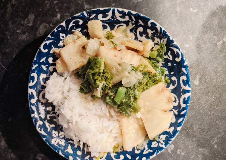 Recipe of Award-winning Celeriac &amp; Kale Coconut Curry