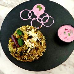 A picture of Hyderabadi Biryani.