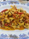 Kebab di con pollo e verdure