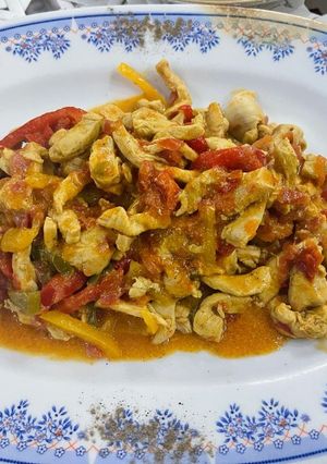 Foto di Kebab di con pollo e verdure