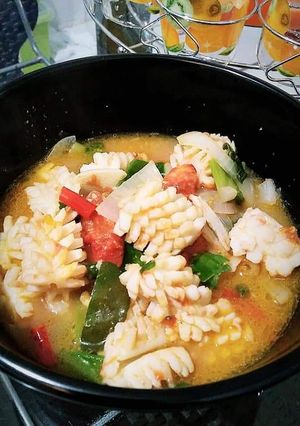 Foto resep Cumi flower cah szechuan