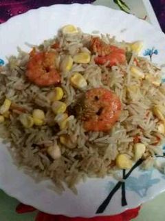 কর্ণ প্রন রাইস রেসিপির প্রধান ছবি