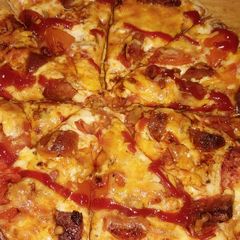 My extra chorizo and cheese pepperoni pizza A picture of My extra chorizo and cheese pepperoni pizza.