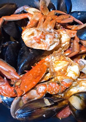 รูปของ Seafood mix with sauce tomato