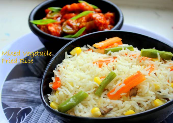 Mixed Vegetable Fried Rice Recipe by Kitchensnippets - Cookpad