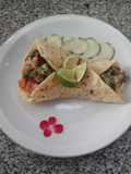 Mi versión de tacos con mayonesa de cilantro