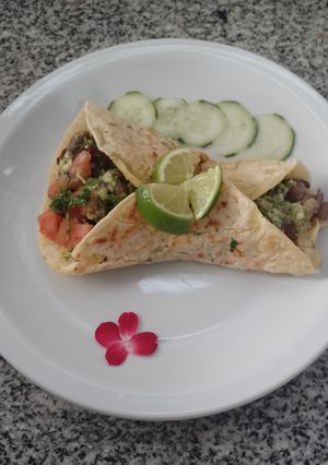 Una foto de Mi versión de tacos con mayonesa de cilantro