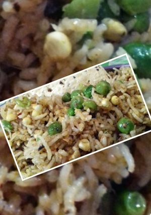 A picture of Corn peas pulao.