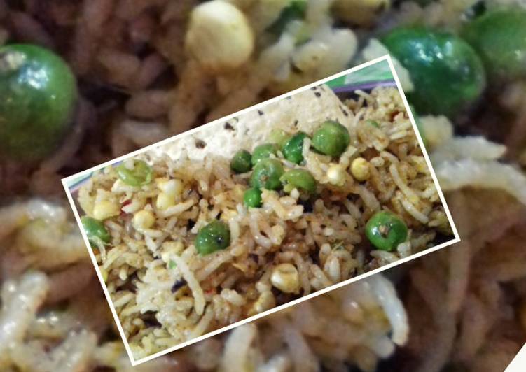 Steps to Make Any-night-of-the-week Corn peas pulao