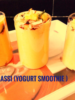 A picture of Mango Lassi (Yogurt Smoothie Recipe).