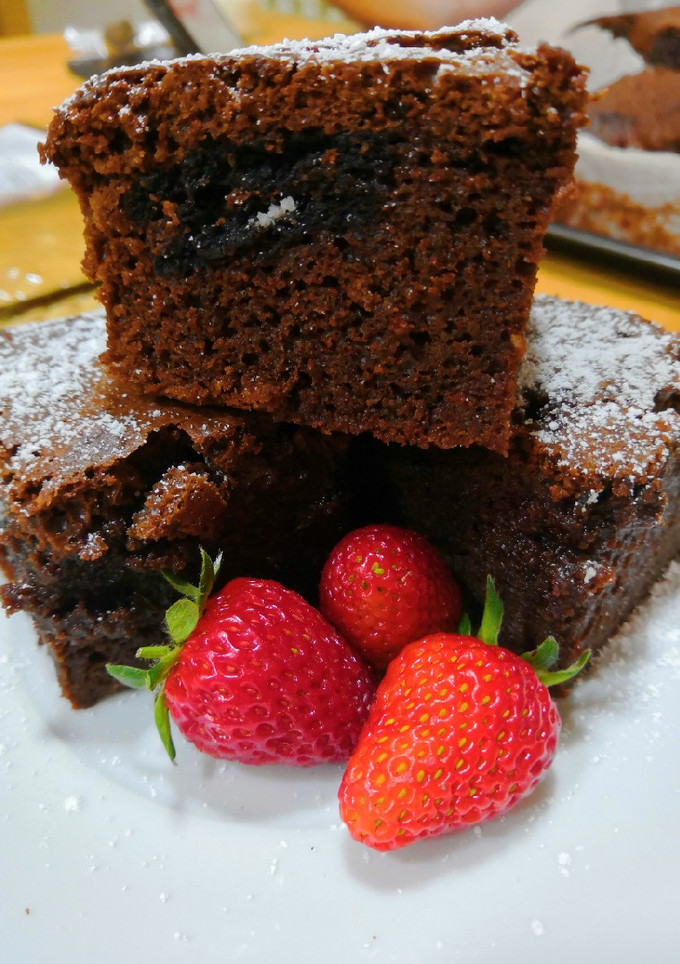 Una foto de Brownie con galletas oreo 🍪