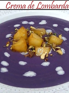 Una foto de Crema de col lombarda