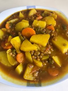 Una foto de Lentejas veganas