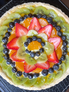 A picture of Impressive Pastry Cream Fruit Tart!.