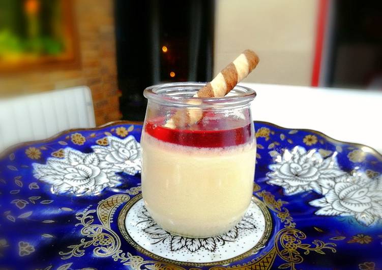 Flan de queso y frutos rojos