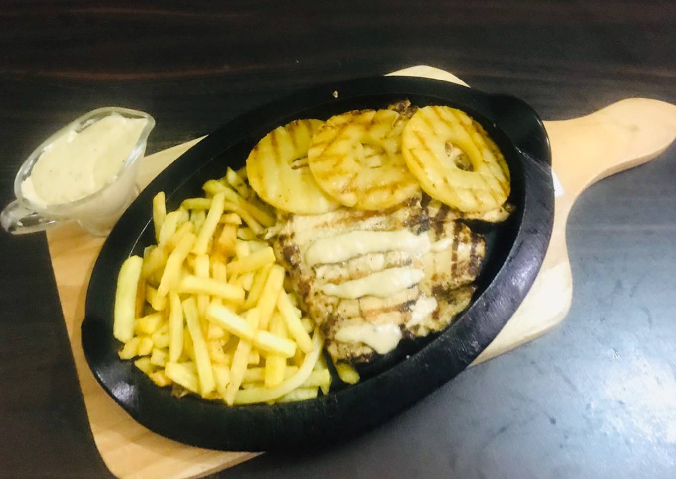 Chicken Hawaiian steak with pineapple 🍍