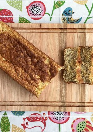 Una foto de Budín de manzana