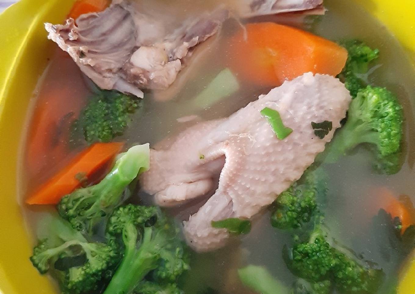 Sup ayam kampung sederhana