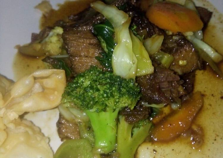 Resep Capcai Daging Kecap, Bikin Ngiler