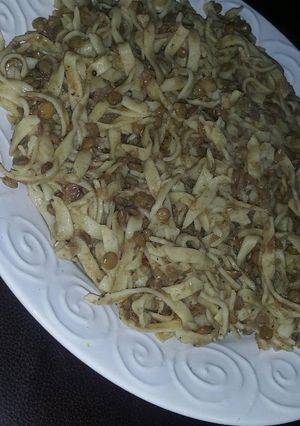 صورة لوصفة رشتا بالعدس