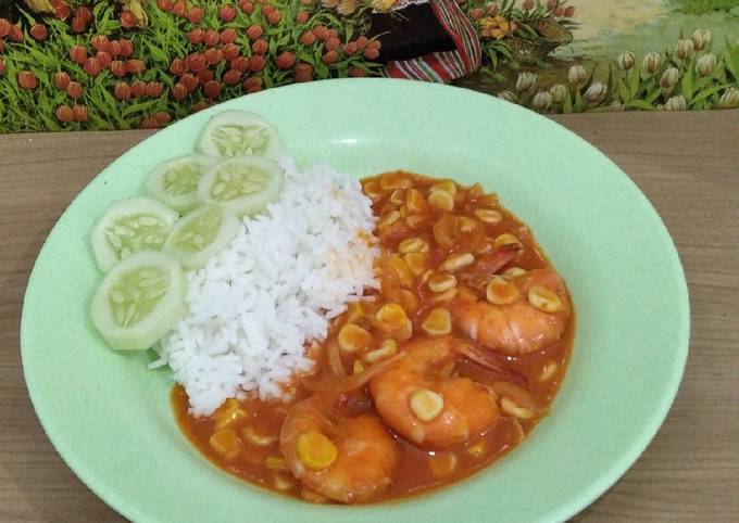 Easiest Way to Make Tasty Udang jagung manis saos padang