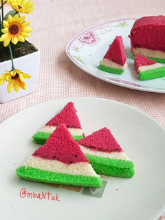 Foto resep Bolu Kukus Semangka Rasa Red Velvet