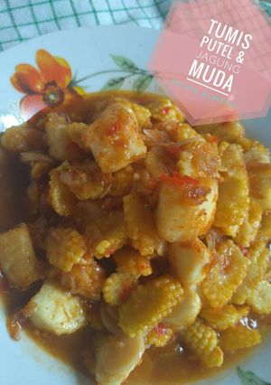 Foto resep Tumis balado putih telur & jagung muda