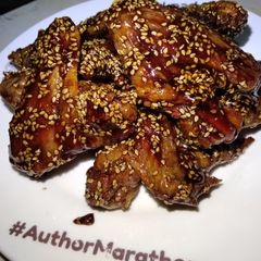 Teriyaki baked chicken wings#4wkschallenge A picture of Teriyaki baked chicken wings#4wkschallenge.