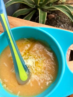 Foto resep Mpasi 6 bulan kentang,butternut, tomat,ayam + keju baby bell