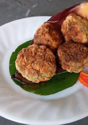 Una foto de Croquetas de Flor de plátano o banano